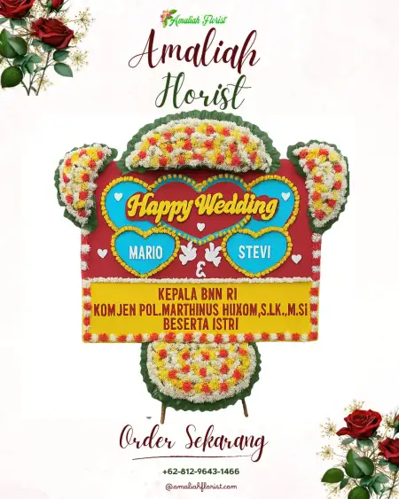 Papan Bunga Pernikahan Marga Ayu
